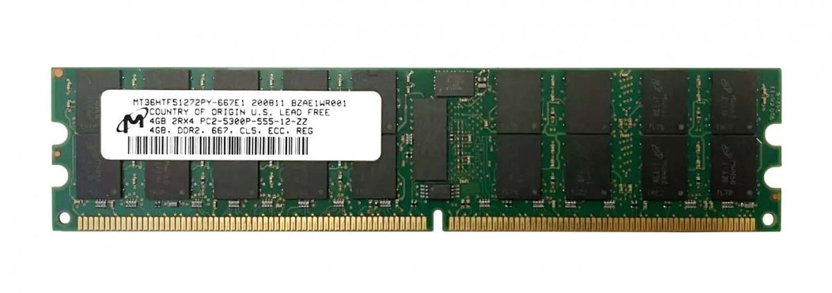 Micron 4GB 2Rx4 PC2-5300P-555-12-ZZ DDR2 Server RAM – Refurb