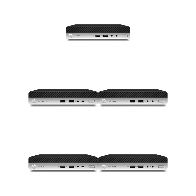 5 x HP ProDesk 400 G5 Mini Administrative Computer – i3 9100T – 8GB DDR4 – 256GB NVMe – Win11Pro – Refurb