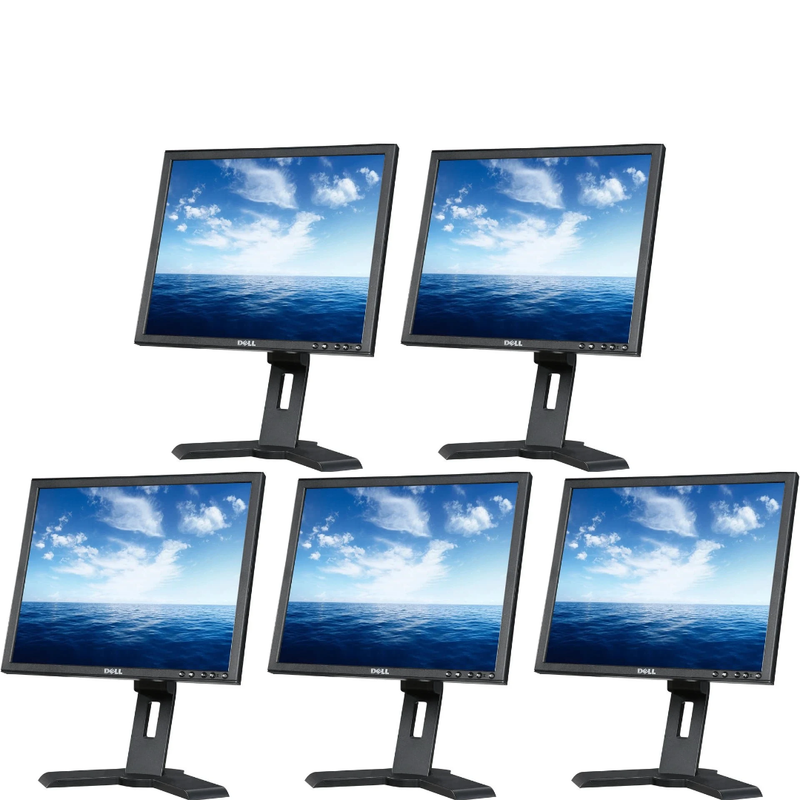 5 x Dell P190ST 19 Inch Square Monitor - VGA & DVI-D - Pre-Owned