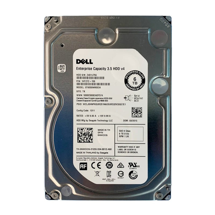 Dell NWCCG Seagate ST6000NM0034 6TB 3.5 6Gbps 7200RPM SAS HD - Refurb