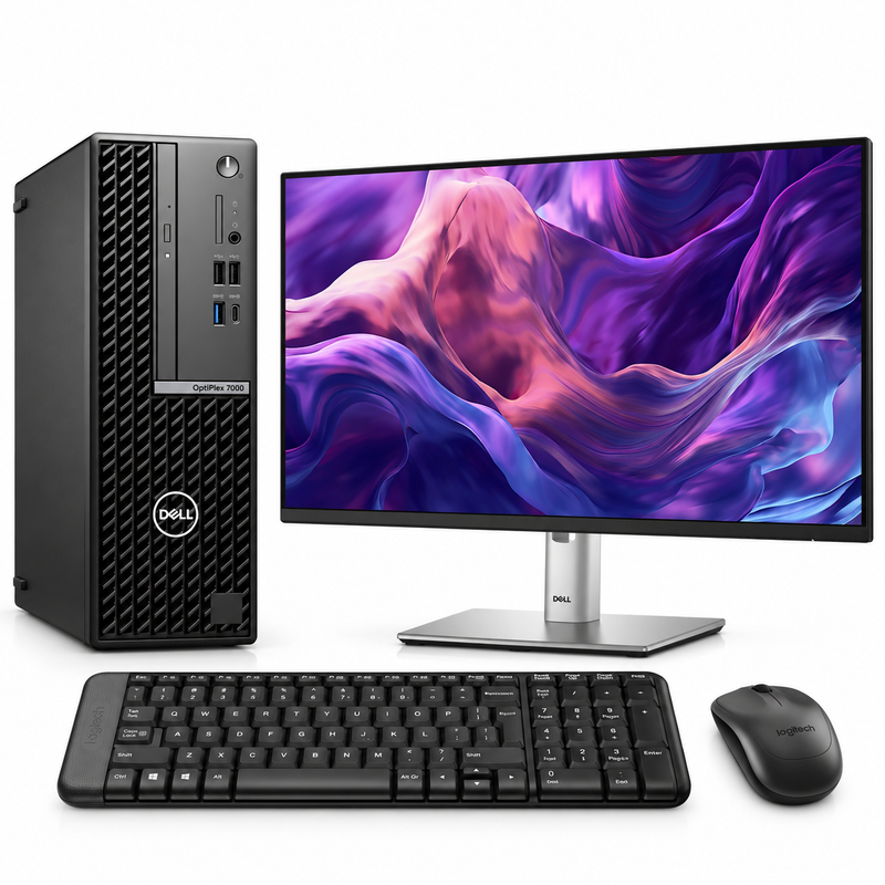 Dell OptiPlex 7000 SFF Performance Computer Set with 24 Inch – i7 12700 – 16GB DDR4 – 512GB NVMe – Radeon 540 – Win11Pro – Refurb