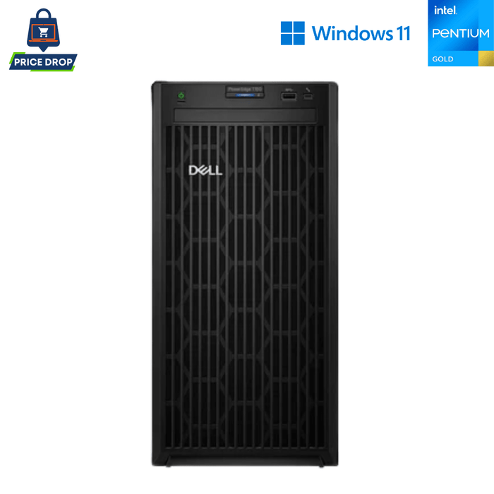 Dell PowerEdge T150 4U Tower Server – Pentium Gold G6405T – 8GB DDR4 – 3 × 2TB SATA – PERC H755 – Broadcom BCM5720 – New Special