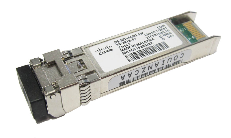 Cisco DS-SFP-FC8G-SW 2/4/8-Gbps Fibre Channel-Shortwave, SFP+, LC, 10-2418-01 - Refurb