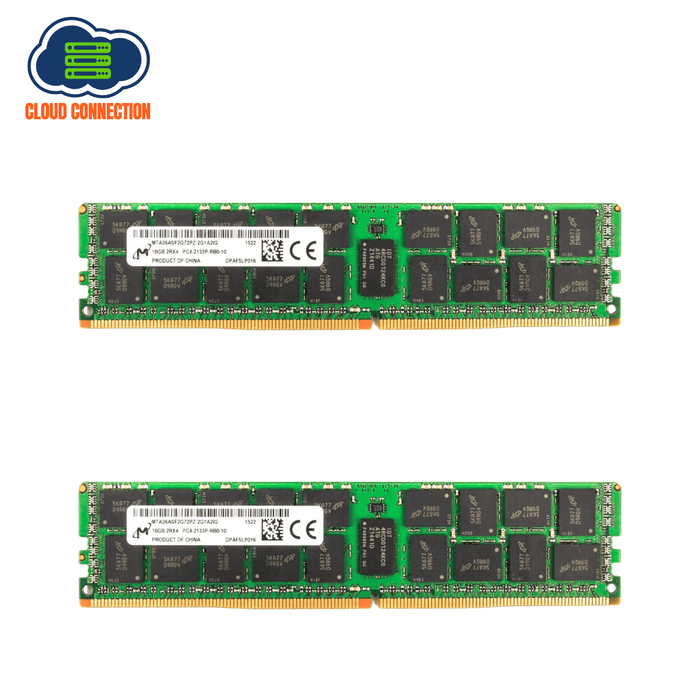 Micron 32GB Server RAM Kit - 2 x 16GB 2Rx4 PC4-2133P-RBO-10 DDR4 Server RAM - Refurb