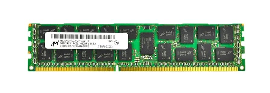 Micron 8GB 2Rx4 PC3-10600R-9-11-E2 DDR3 ECC Registered Server RAM – Refurb