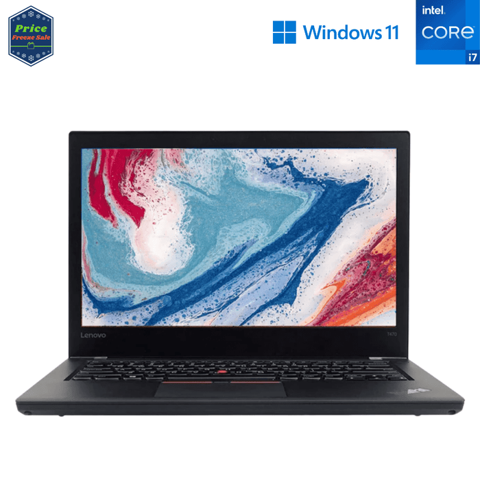Lenovo ThinkPad T470 14 Inch Executive Business Laptop - i7 7600U - 16GB DDR4 - 256GB NVMe SSD - Win11Pro - Refurb Special