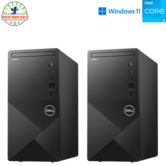 2 x  Dell Vostro 3030 Home Tower Computer Bundle - i3 12100 - 8GB DDR5 - 512GB SSD - Win11Home - New PC Special