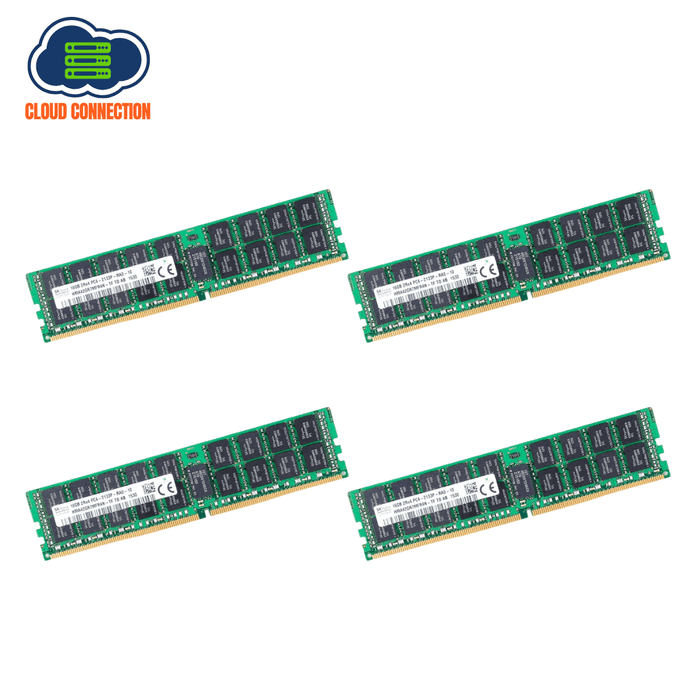 SK Hynix 64GB Server RAM Kit - 4 x 16GB 2Rx4 PC4-2133P-RA0-10 DDR4 Server RAM - Refurb