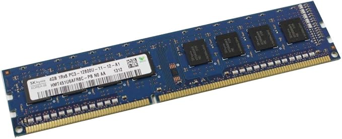 SK Hynix 4GB 1Rx8 PC3-12800U-11-12-A1 DDR3 Desktop RAM – Refurb