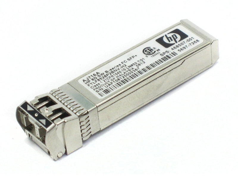 HP AJ716A 8G SW B-Series FC SFP+ FTLF8528P2BNV-H2 Transceiver – Refurb