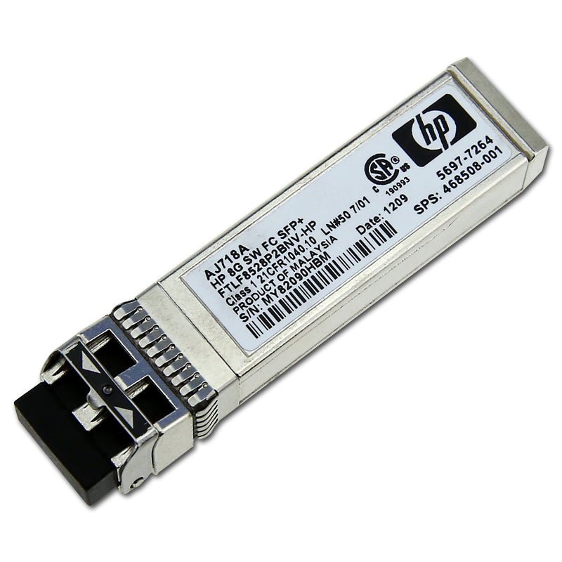 HP AJ718A Compatible 8G Fibre Channel SW SFP+ Transceiver – Refurb