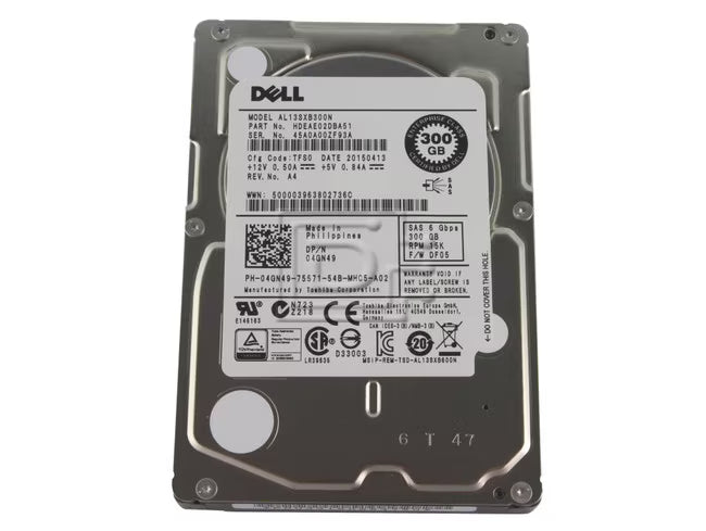Dell AL13SXB300N 2.5 Inch 300GB 15K RPM 6Gbps SAS Hard Drive – Refurb