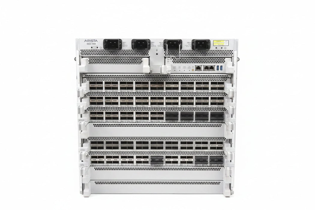 Arista DCS-7508 With 3 × 7500E-36Q-LC + 2 × 7500R2-36CQ-LC + 1 × 7500-SUP2 Modular Data Centre Switch – Refurb
