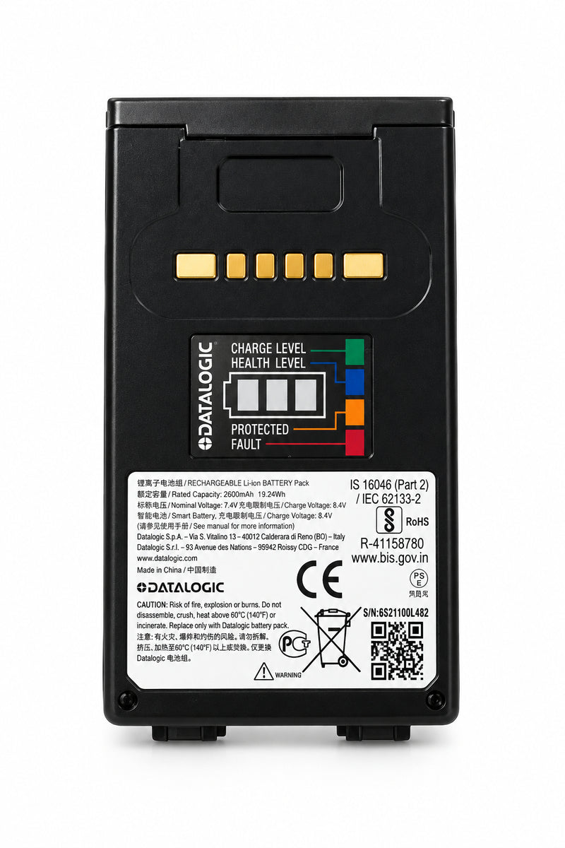 Datalogic Skorpio X5 4.3 Inch Android Mobile Computer 1D/2D Barcode Scanner with 91ACC0093 6200mAh Extended Battery Pack – New