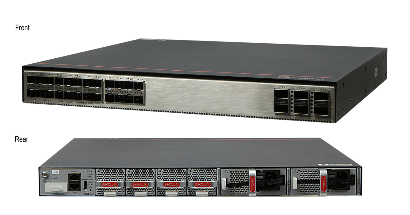 Huawei S6730-H24X6C – 24 x 10G SFP+ & 6 x 100G QSFP28 Layer 3 Ethernet Switch – Refurbished