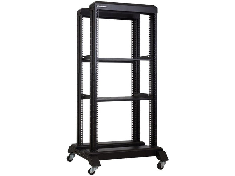 Linkbasic 22U 600 Deep Open Rack & 2 Shelves-0