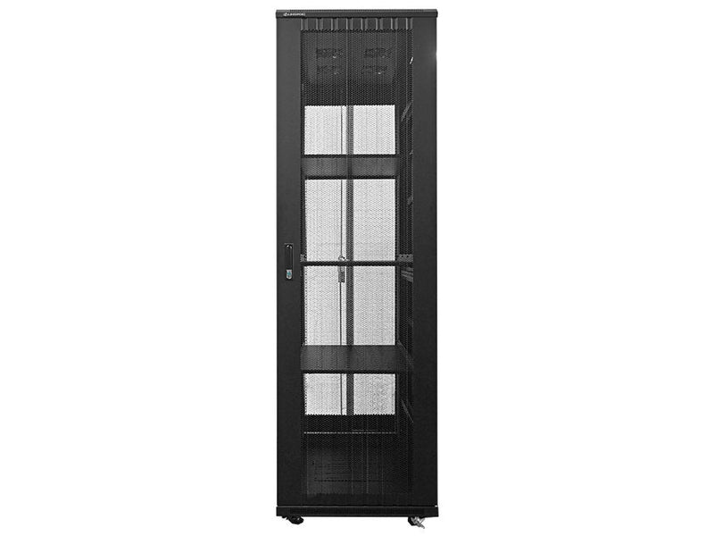 Linkbasic 42U 1M Deep Cabinet 4 Fans 3 Shelves & Perforated Steel Doors-0