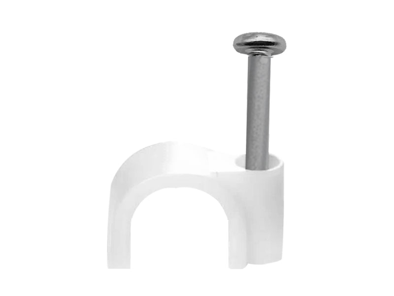 8mm Cable Clips 100 Pack White-0