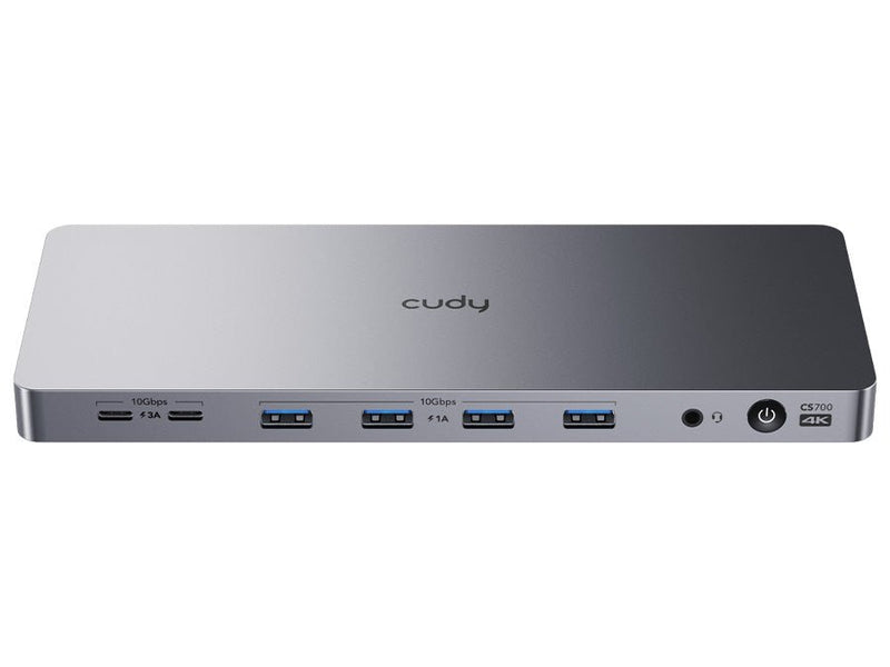 Cudy Dual 4K 10Gbps USB-A & USB-C Gigabit Ethernet Docking Station-0