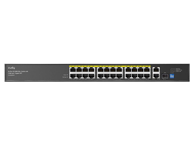 Cudy 24 Port Fast Ethernet PoE 290W 2 Gigabit 1SFP Switch-0