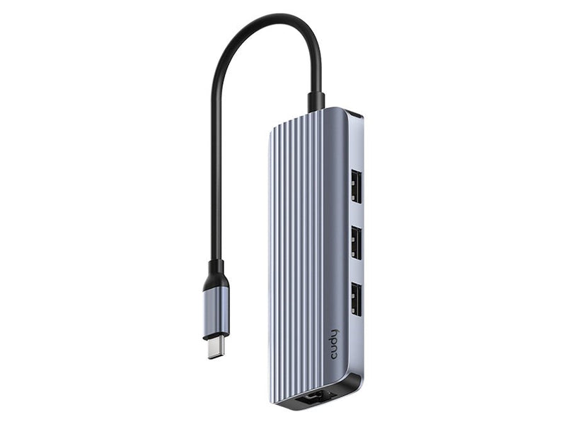 Cudy 6-in-1 4K 60Hz HDMI USB-A and USB-C Gigabit Ethernet Hub-0