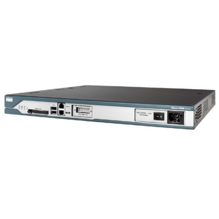 Cisco 2811 2FE, 1 NME, 4 HWICs, 2 PVDM slots, 2 AIMs, and Cisco IOS IP Base Router - Refurb
