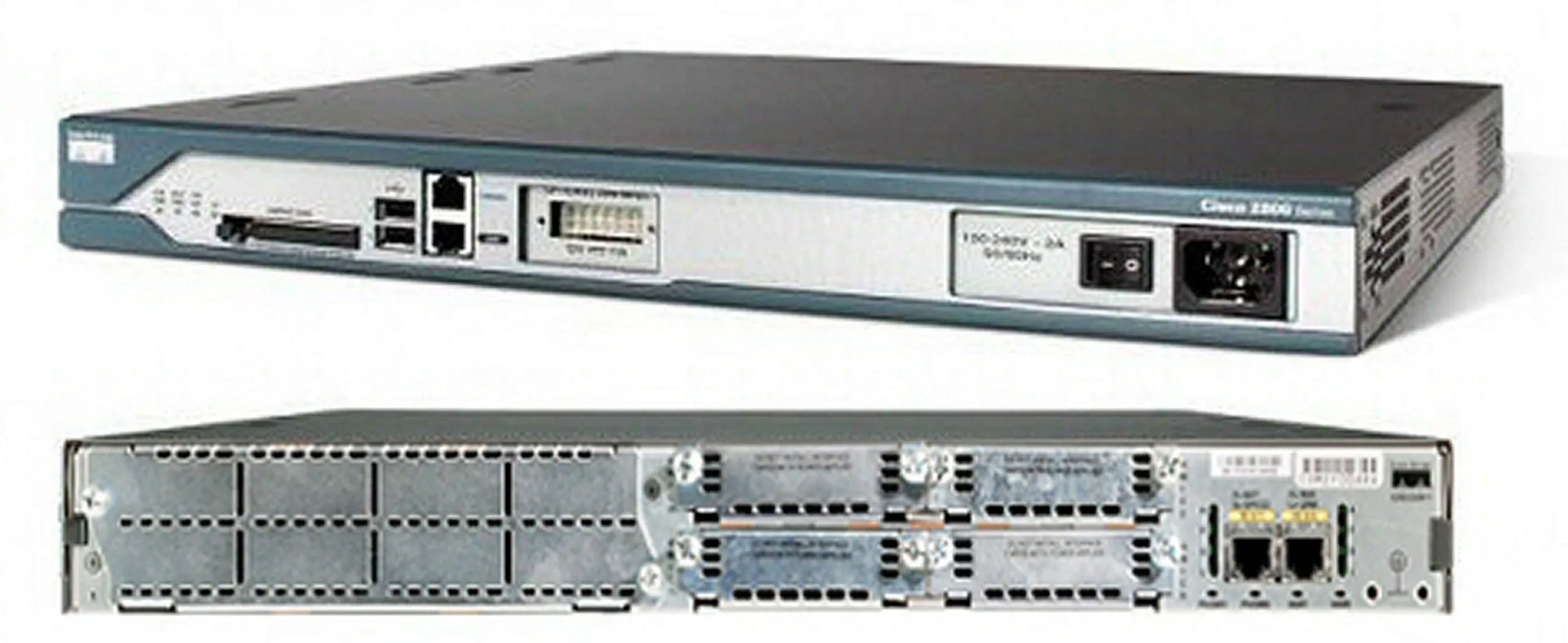 Cisco 2811 2FE, 1 NME, 4 HWICs, 2 PVDM slots, 2 AIMs, and Cisco IOS IP Base Router - Refurb