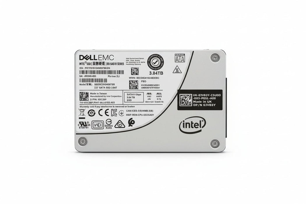 Dell EMC SSDSC2KB038T8R 2.5 Inch 3.84TB 6Gbps SATA Solid State Drive - Refurb