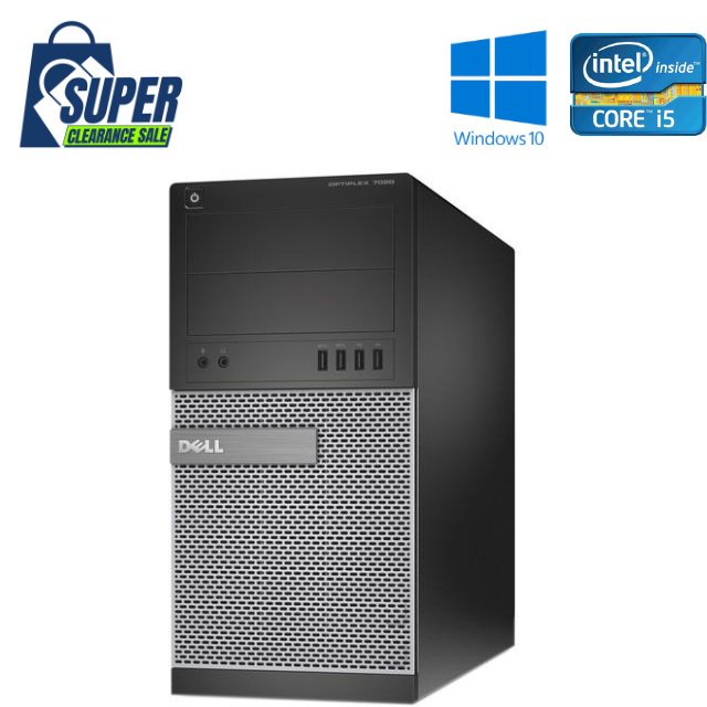 DELL OPTIPLEX 3020 MT - I5 4590 - 4GB DDR3 - 500GB SATA HDD - WINDOWS 10 PRO 64 BIT - REFURBISHED COMPUTER