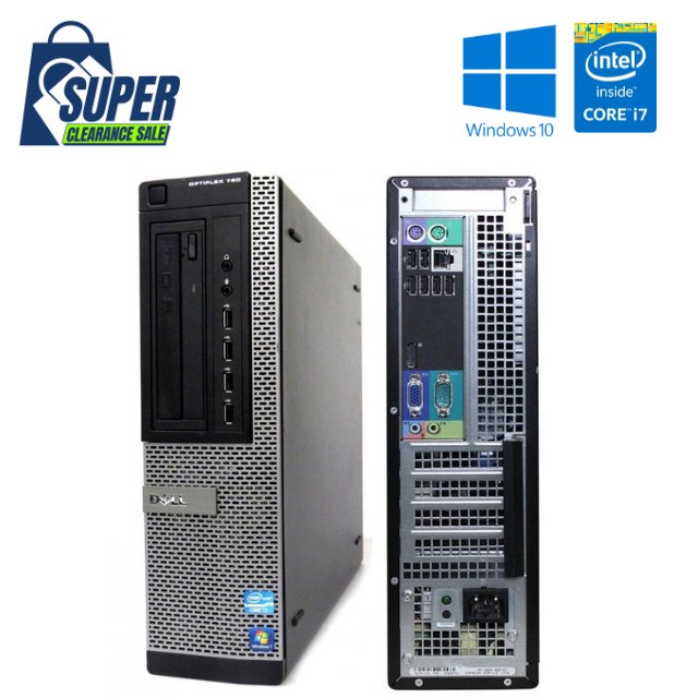 DELL OPTIPLEX 790 USFF - I7 2600S - 4GB DDR3 - 500GB SATA HDD - WINDOWS 10 PRO 64 BIT - REFURBISHED COMPUTER