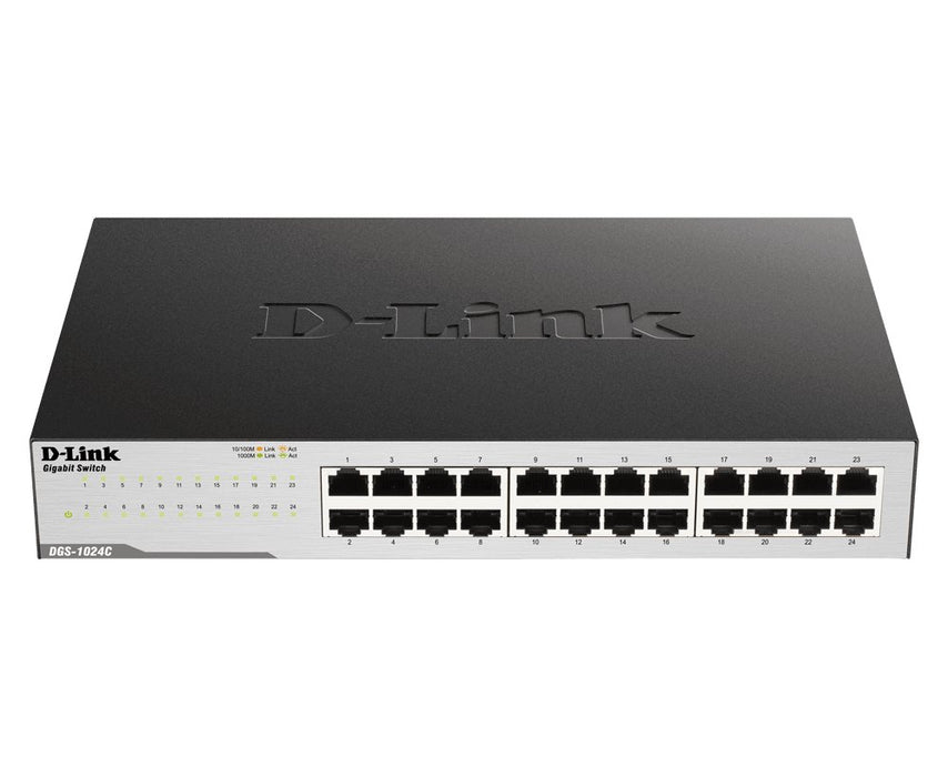 D-Link DGS-1024C 24-Port Gigabit Unmanaged Desktop Switch; Used