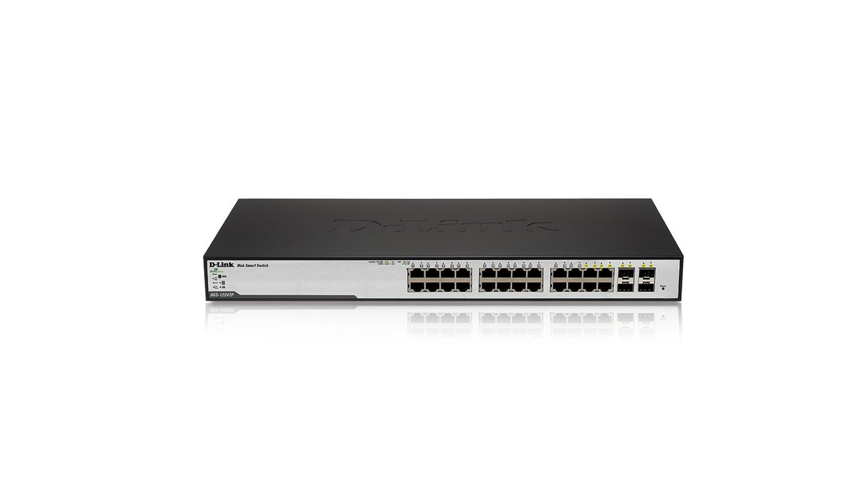 D-Link DSG-1224TP 24-port Gigabit Smart Switch with PoE; Pre-Owned