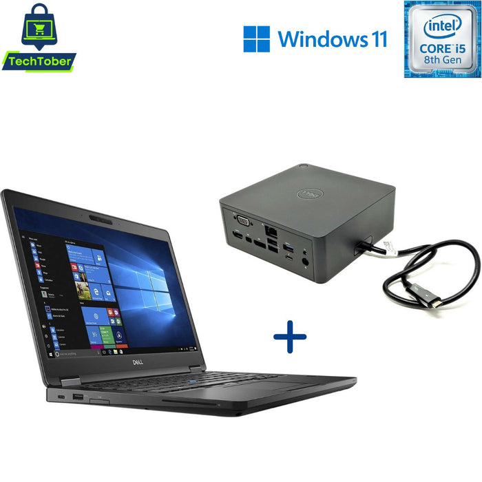 Dell Latitude 5490 14 Inch Laptop Bundle; i5 8350u; 8GB PC4; 512GB SSD; Win11Pro; Refurb