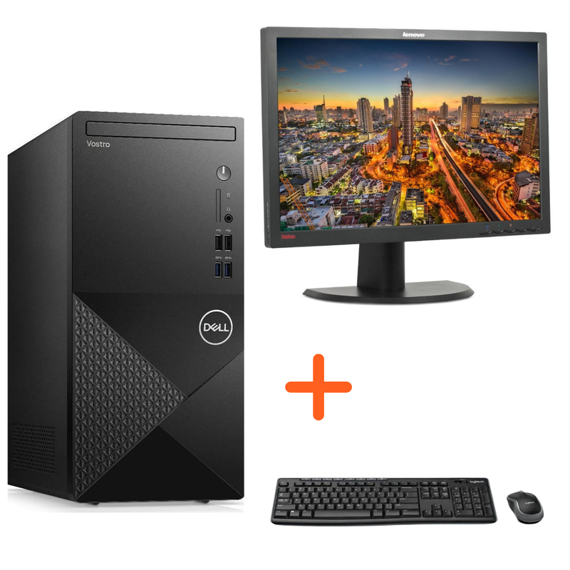 Dell Vostro 3888 Mini Tower Business Computer Set with 24 Inch – i3 10100 – 8GB DDR4 – 256GB NVMe – Win11Pro – Pre-Owned