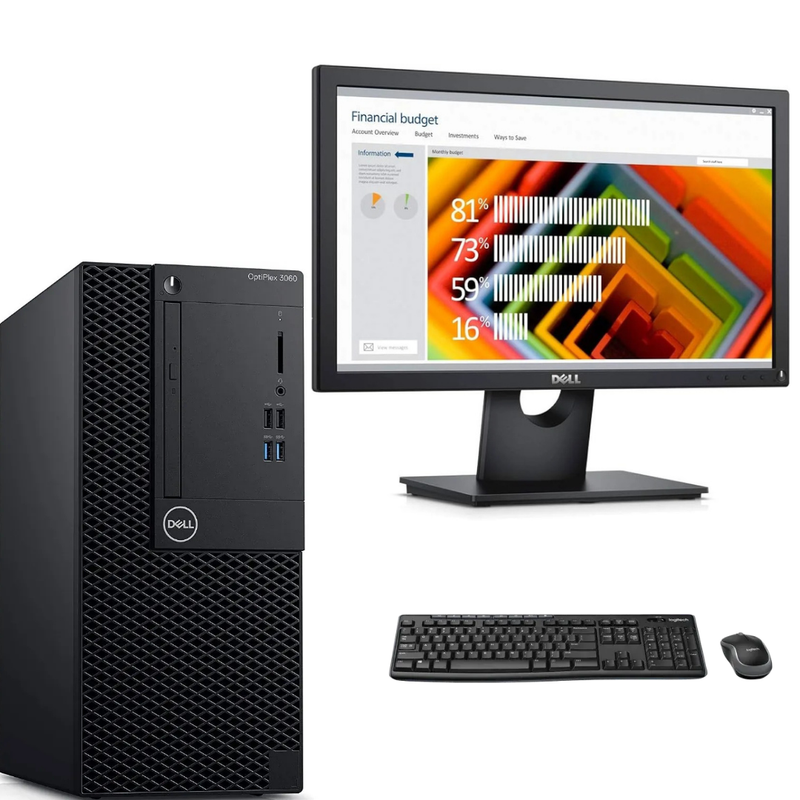 Dell OptiPlex 3060 MT Business Computer Set With 19 Inch Monitor – i5 8500 – 8GB DDR4 – 1TB HDD – Win11Pro – Pre-Owned