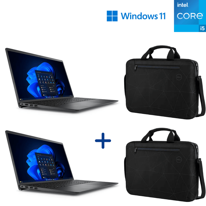 2 x Dell Vostro 3520 Professional 15.6 Inch Laptop + Bag - i5 1235U - 8GB PC4 - 512GB SSD - Win11Pro - 3 Year Pro Support - New