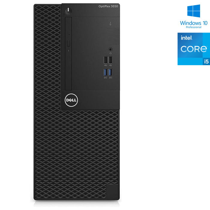 DELL OPTIPLEX 3050 MT - I5 7500 - 8GB DDR4 - 500GB SATA HDD - WINDOWS 10 PRO 64 BIT - REFURBISHED COMPUTER