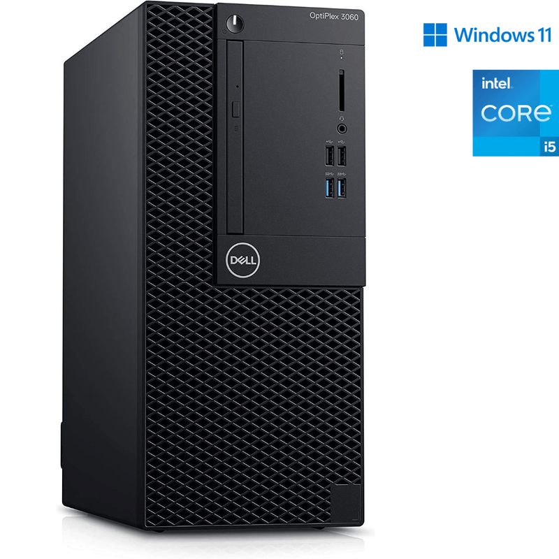 Dell Optiplex 3060 MT Business Computer - I5 8500 - 8GB DDR4 - 256GB SSD - Win11Pro - Pre-Owned Desktop Pc