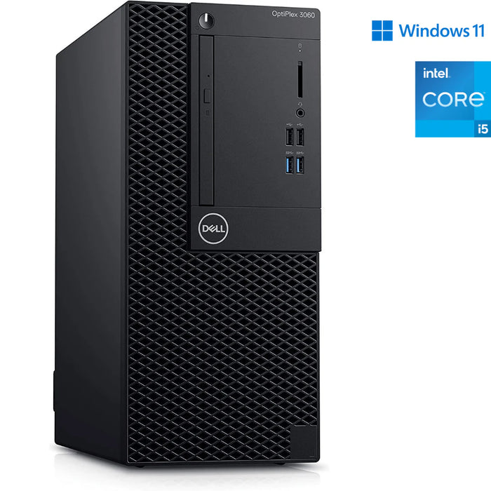 Dell OptiPlex 3060 MT Business Computer – i5 8500 – 8GB DDR4 – 1TB HDD – Win11Pro – Pre-Owned Desktop PC