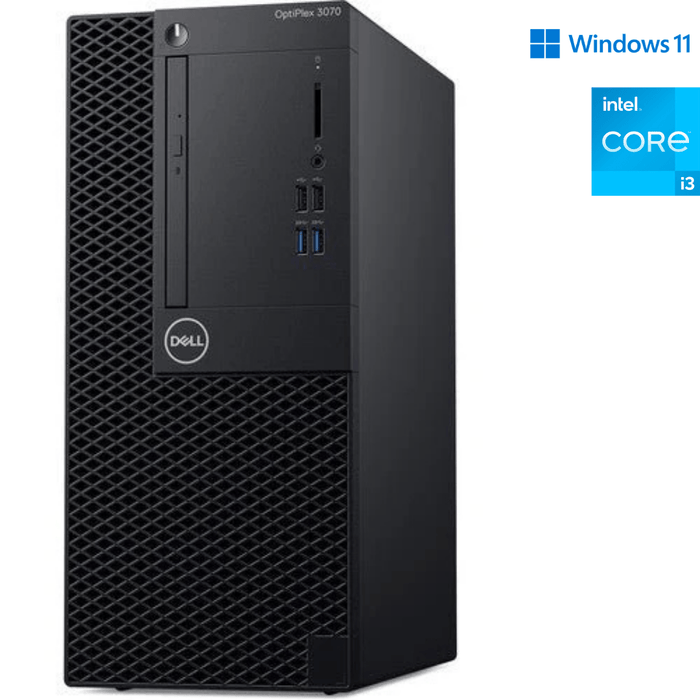 Dell OptiPlex 3070 MT Logistics Computer; i3 9100; 8GB PC4; 256GB SSD; Win11Pro; Refurb