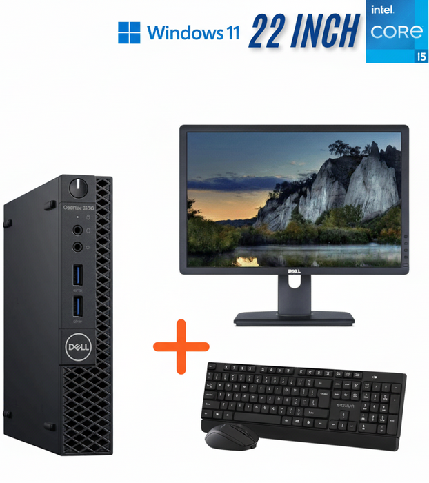 Dell Optiplex 3060 Micro Computer Set - I5 8400T - 8GB DDR4 - 256GB SSD - Win11Pro - Refurb