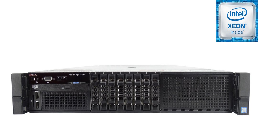 Dell Poweredge R730 Server; 8 SFF; 2 x Xeon E5-2620 V3; 64GB PC4; 3.6TB SAS; 2 x 750W; Perc H730 Mini; 2 x Risers; No Rail Kit; No Front Bezel; 2U Rackmount; Refurb