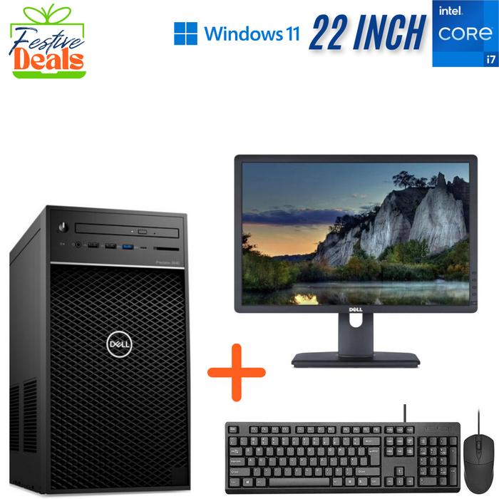 Dell Precision 3640 VR Content Workstation Computer Set - i7 10700 - 8GB DDR4 - 512GB SSD - Nvidia P620 2GB - Win11Pro - Refurb