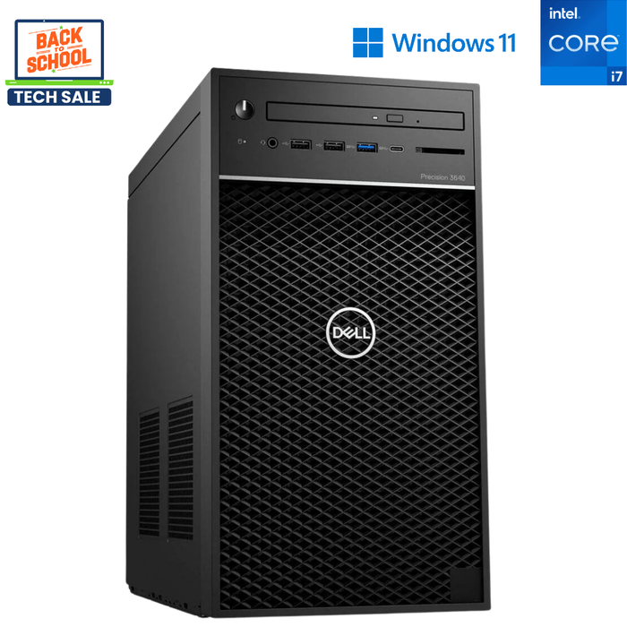 Dell Precision 3640 Tower Computer – i7 10700 – 32GB DDR4 – 512GB NVMe – NVIDIA Quadro P620 2GB – Win11Pro – Refurb