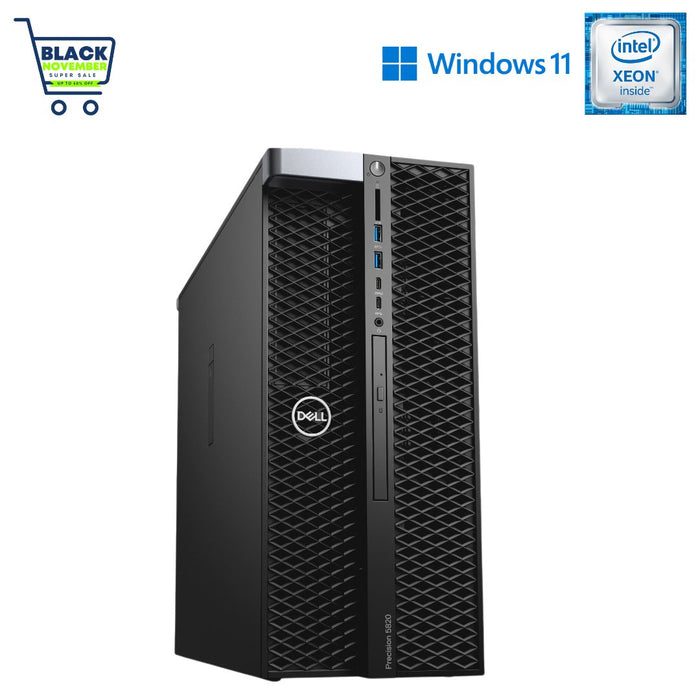 Dell Precision 5820 Workstation Computer Tower; Xeon W2123; 16GB PC4; 256GB SSD; Nvidia P1000; Win11Pro; Refurb