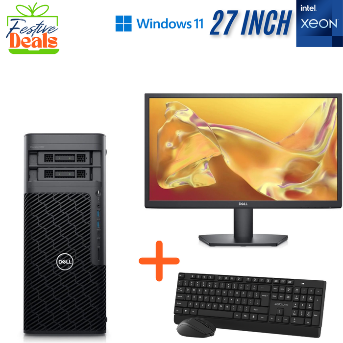 Dell Precision 5860 Tower AI & Engineering Workstation Computer Set - Xeon W5-2445 - 32GB DDR5 - 512GB NVME SSD - Nvidia RTX A4000 - Win11Pro - Refurb