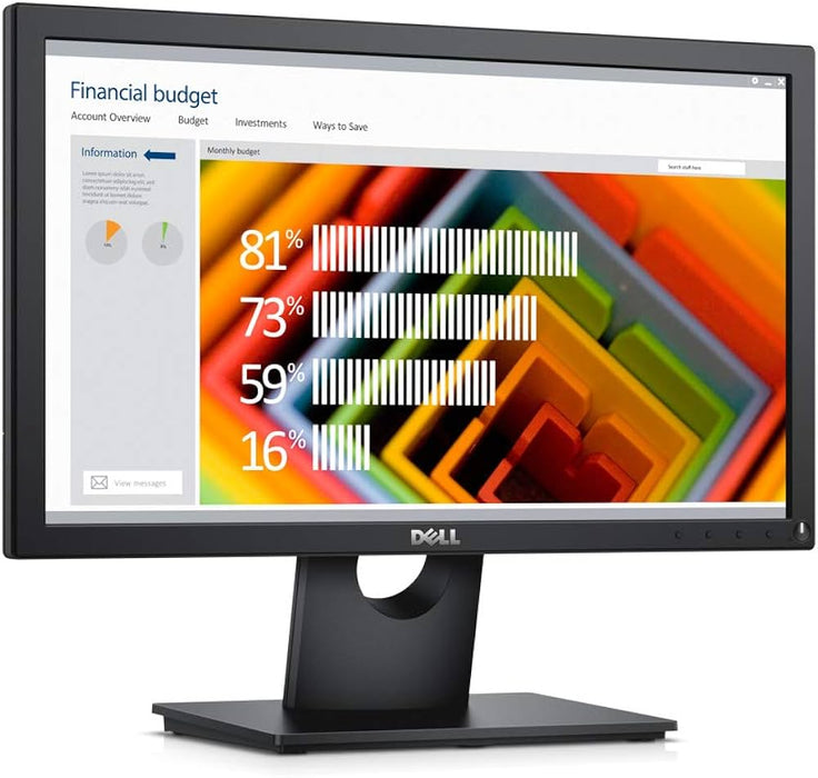 Dell E1916He 18.5 Inch LED Monitor – DisplayPort & VGA – Pre-Owned