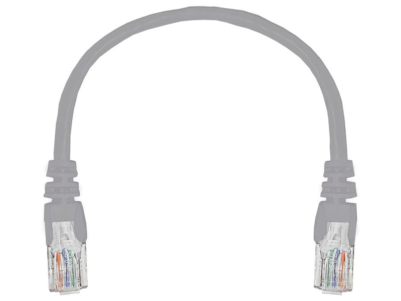 Linkbasic 22cm UTP Cat5e Flylead Grey-0