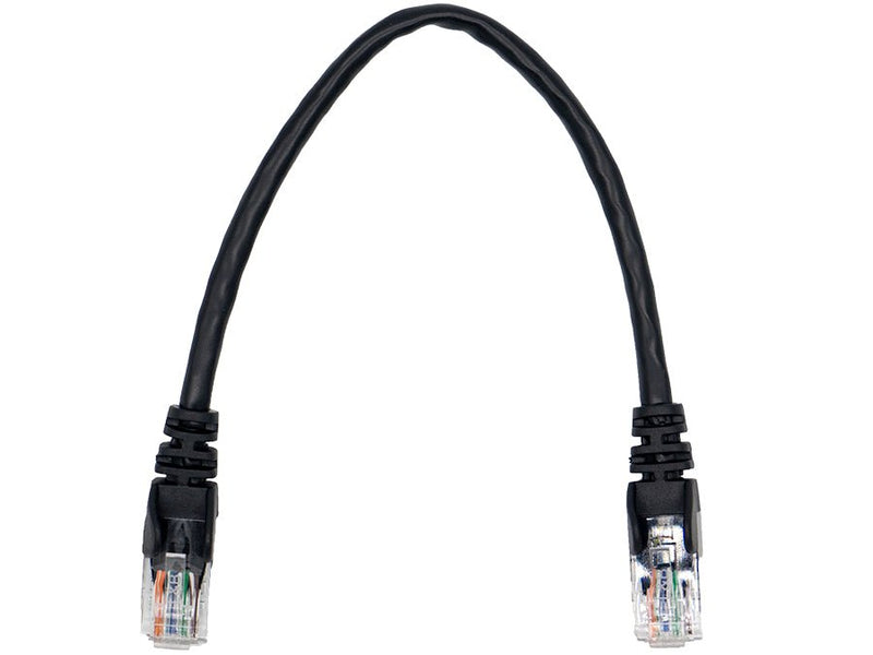 Linkbasic 22cm UTP Cat5e Flylead Black-0