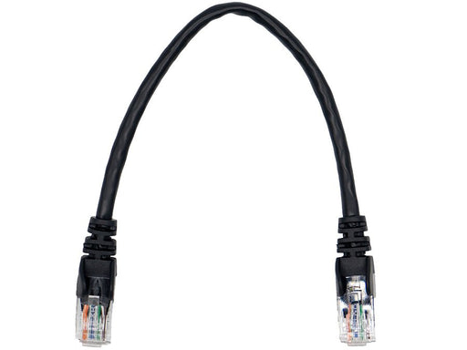 Linkbasic 22cm UTP Cat5e Flylead Black-0
